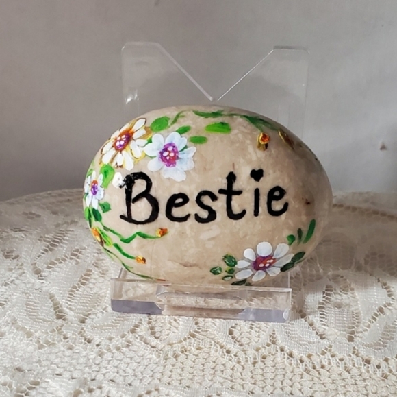 handmade personalized rock, painted rock, rock for Bestie, appreciation gift - Picture 4 of 7